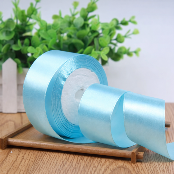 Satenska traka baby plava 25mm